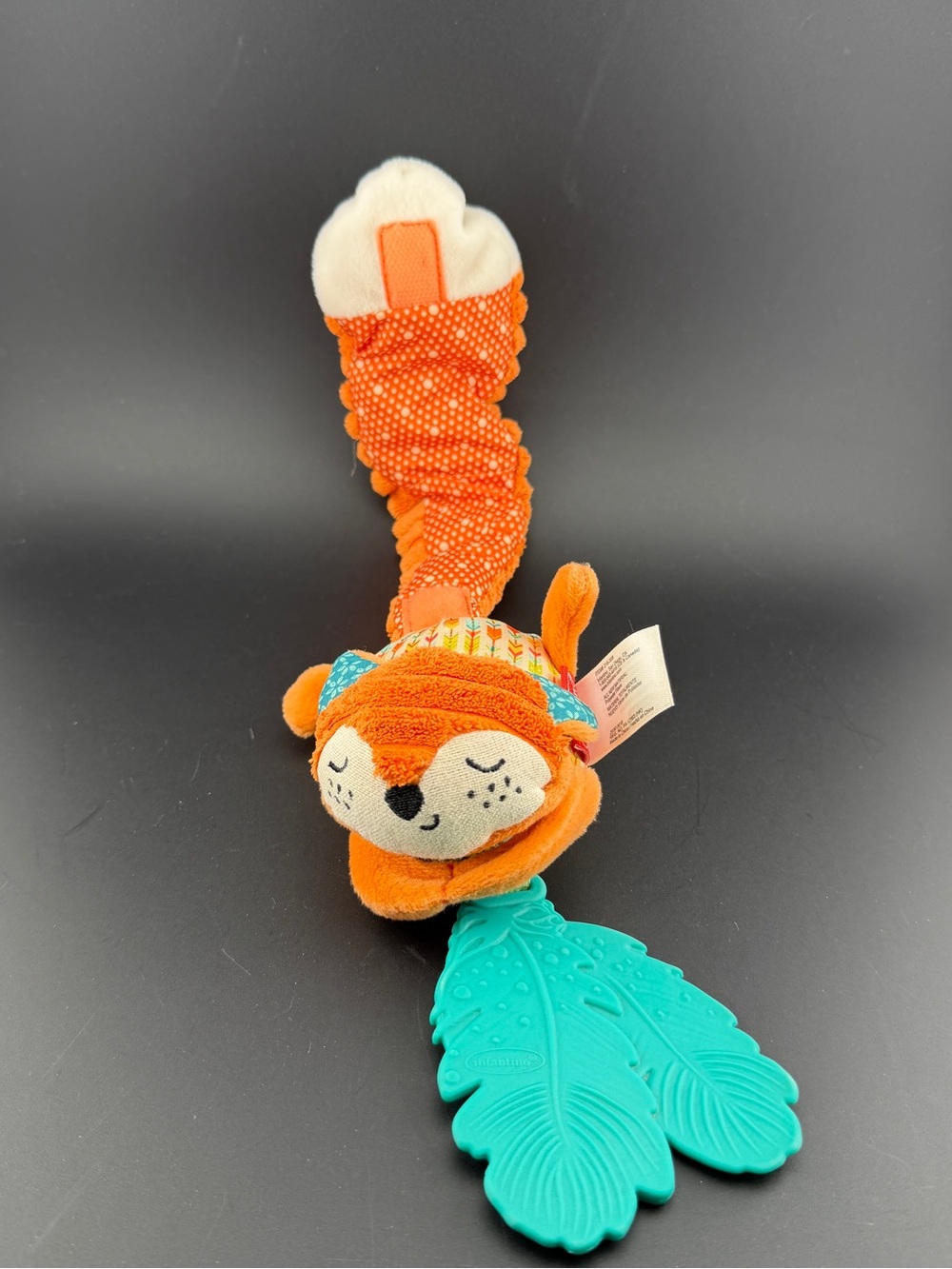 Infantino Go Gaga Jittery Fox Activity Multi-Sensory Plush Travel Toy BPA Free